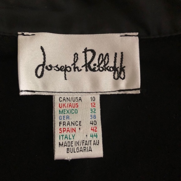 Joseph Ribkoff Black Fun Ruffle Top, Sz 10 - Picture 3 of 8
